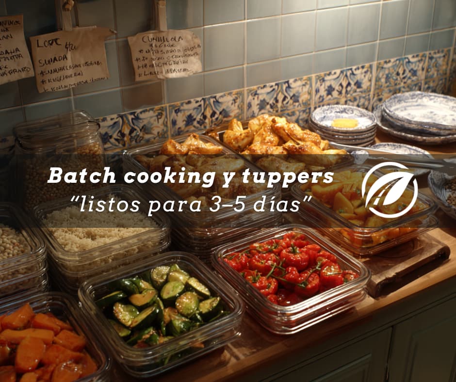 Batch cooking y tuppers “listos para 3–5 días”