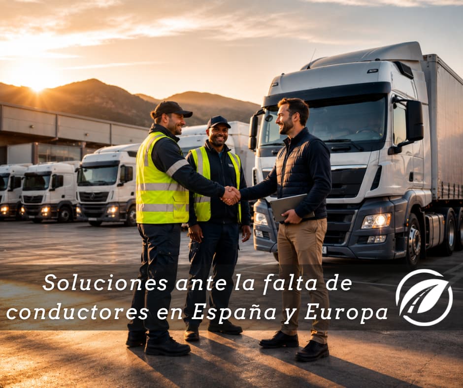 Empresa de transporte incorporando conductores profesionales para resolver la falta de conductores en España y Europa